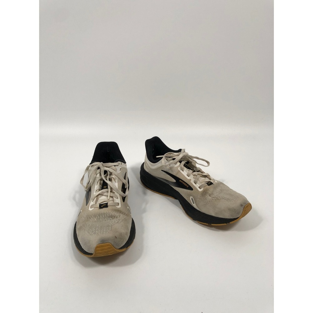 Brooks Launch 9 Running Shoes Womens 8.5 Beige Black Athletic Sneakers